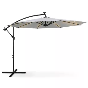   Fancy Garden MILIN LED Világítású Világosszürke Kerti Napernyő