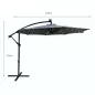   Fancy Garden MILIN LED Világítású Világosszürke Kerti Napernyő