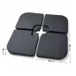 AKORD UB50X50 HDPE Napernyőtalp Fekete
