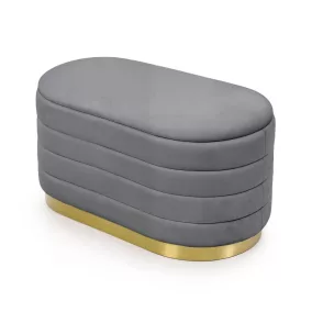 AKORD BELLA Tárolós Puff Welur Grafitszürke