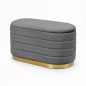 AKORD BELLA Tárolós Puff Welur Grafitszürke
