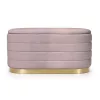AKORD BELLA Tárolós Puff Bársony Púderrózsaszín Modern Glamour
