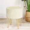 AKORD Lili nyitható puff welur kasmír arany lábakkal