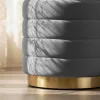 AKORD LUNA Nyitható Puff Welur Grafitszürke Modern Glamour