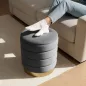 AKORD LUNA Nyitható Puff Welur Grafitszürke Modern Glamour