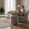 AKORD LUNA pufa tárolóval welur przygaszony róż modern glamour