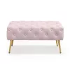 AKORD Madrid Tapicerowana Pufa Welurowa Pudrowy Róż Pikowana