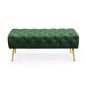   AKORD Monaco Tapicerowana Ławka Welurowa Butelkowa Zieleń Pikowana