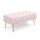AKORD Monaco Tapicerowana Ławka Welurowa Pudrowy Róż Pikowana