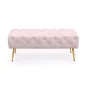   AKORD Monaco Tapicerowana Ławka Welurowa Pudrowy Róż Pikowana
