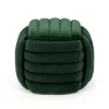 AKORD NILO Puff Lábtartó Welur Butelkazöld Fonott Dizájn