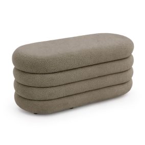 AKORD PUFFO Tapicerowana Pufa ze Schowkiem Teddy Mocha