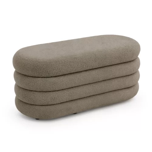 AKORD PUFFO Tárolós Pufa Teddy Mocha Barna