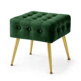 AKORD Furniture Factory QUADRA Pufa Welur Palackzöld Glamour