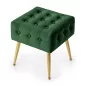 AKORD Furniture Factory QUADRA Pufa Welur Palackzöld Glamour