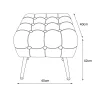 AKORD Furniture Factory QUADRA Pufa Welur Palackzöld Glamour