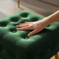 AKORD Furniture Factory QUADRA Pufa Welur Palackzöld Glamour