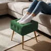 AKORD Furniture Factory QUADRA Pufa Welur Palackzöld Glamour