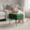 AKORD Furniture Factory QUADRA Pufa Welur Palackzöld Glamour