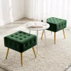 AKORD Furniture Factory QUADRA Pufa Welur Palackzöld Glamour