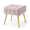 AKORD Furniture Factory QUADRA Pufa Welur Pudrowy Róż Pikowana