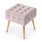 AKORD Furniture Factory QUADRA Pufa Welur Pudrowy Róż Pikowana