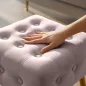 AKORD Furniture Factory QUADRA Pufa Welur Pudrowy Róż Pikowana