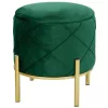 AKORD Savana Tárolós Puff Palackzöld Velúr Arany Lábakkal