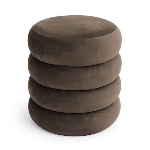 AKORD SNUGGO ülőpuff welur barna tárolórekesszel