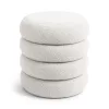 AKORD SNUGGO Nyitható Puff Teddy Anyag Mglista Biel 42 cm