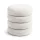 AKORD SNUGGO Nyitható Puff Teddy Anyag Mglista Biel 42 cm