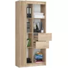 AKORD CLP R15 80 cm regál laminált sonoma tölgy 1 ajtós 2 fiókos