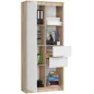   AKORD CLP R15 regál 80 cm laminált sonoma tölgy fehér fronttal