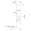 AKORD CLP R15 regál 80 cm laminált sonoma tölgy fehér fronttal