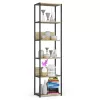 AKORD LOFT Ipari Stílusú Polcrendszer 50 cm Fekete/Artisan Tölgy 6 Polcos