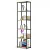 AKORD LOFT Ipari Stílusú Polcrendszer 50 cm Fekete/Artisan Tölgy 6 Polcos