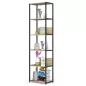   AKORD LOFT Ipari Stílusú Polcrendszer 50 cm Fekete/Artisan Tölgy 6 Polcos