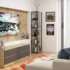 AKORD LOFT Ipari Stílusú Polcrendszer 50 cm Fekete/Artisan Tölgy 6 Polcos