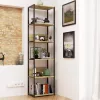 AKORD LOFT Ipari Stílusú Polcrendszer 50 cm Fekete/Artisan Tölgy 6 Polcos