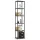 AKORD LOFT Industriális Regál 40 cm Fekete/Craft Tölgy 6 Polcos