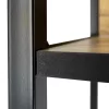 AKORD LOFT Industriális Regál 40 cm Fekete/Craft Tölgy 6 Polcos