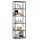 AKORD LOFT ipari stílusú polcos állvány 60 cm 6 polcos fém fekete dió craft