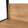 AKORD LOFT ipari stílusú polcos állvány 60 cm 6 polcos fém fekete dió craft
