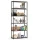 AKORD LOFT ipari stílusú polcrendszer 80 cm fekete/craft tölgy 6 polcos