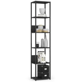 AKORD Loft Ipari Polcos Állvány Laminált Fekete 40cm