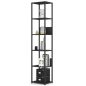 AKORD Loft Ipari Polcos Állvány Laminált Fekete 40cm