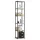 AKORD LOFT Industriális Regál 6 Polcos Fém Laminált Lemez Sonoma Tölgy Fekete 40 cm
