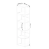AKORD LOFT Ipari Stílusú Regál 50 cm Fém Váz Laminált Polcok Fekete/Sonoma Tölgy 6 Polcos