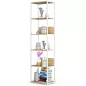   AKORD Loft Artisan Fém Polcos Szekrény Fehér-Tölgy 6 Polcos