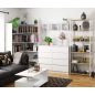 AKORD Loft 700 Fém Polcos Állvány Fehér/Artisan Tölgy